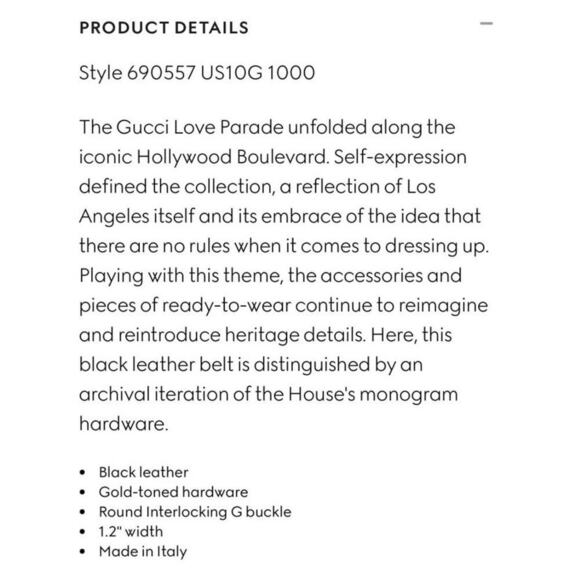 Gucci Blondie Belt in Black Leather - Dustbag Included - Picture 5 of 12